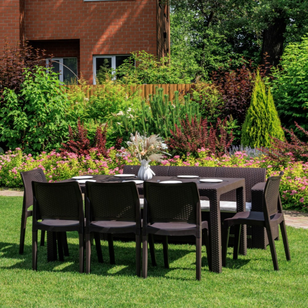 Обеденный комплект Royal Family JULY XXL коричневый